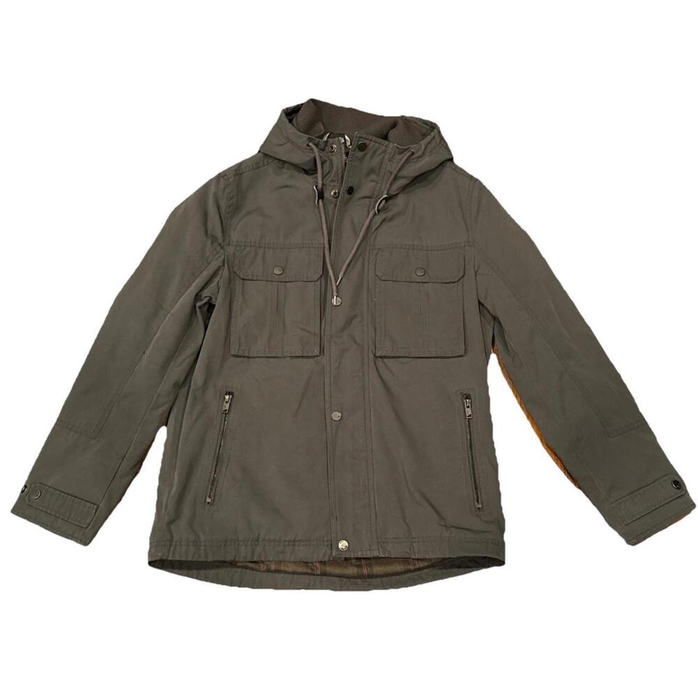 Andrew Marc Jacket Coat Full Zip Up Gray Men's Size S Collared Outerwear